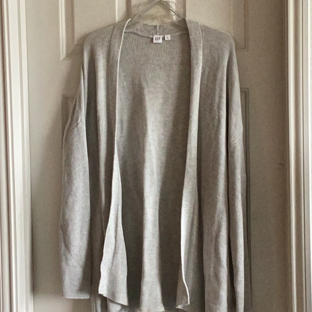 Gap Light Gray Open Front Cardigan